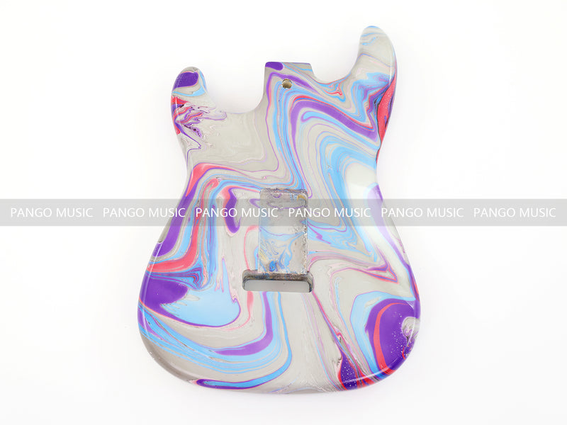 One-of-a-Kind Hand-Swirled ST Style Electric Guitar Body (HST-014)
