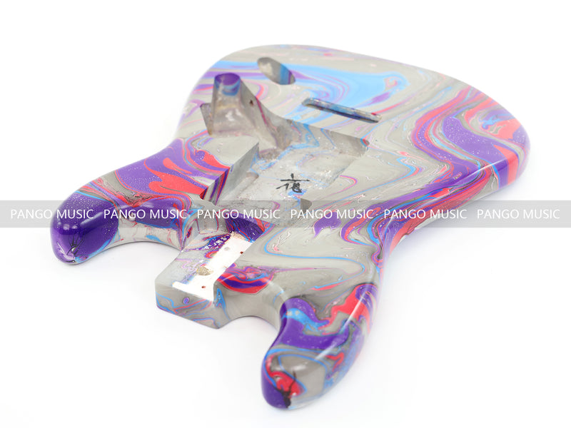 One-of-a-Kind Hand-Swirled ST Style Electric Guitar Body (HST-014)