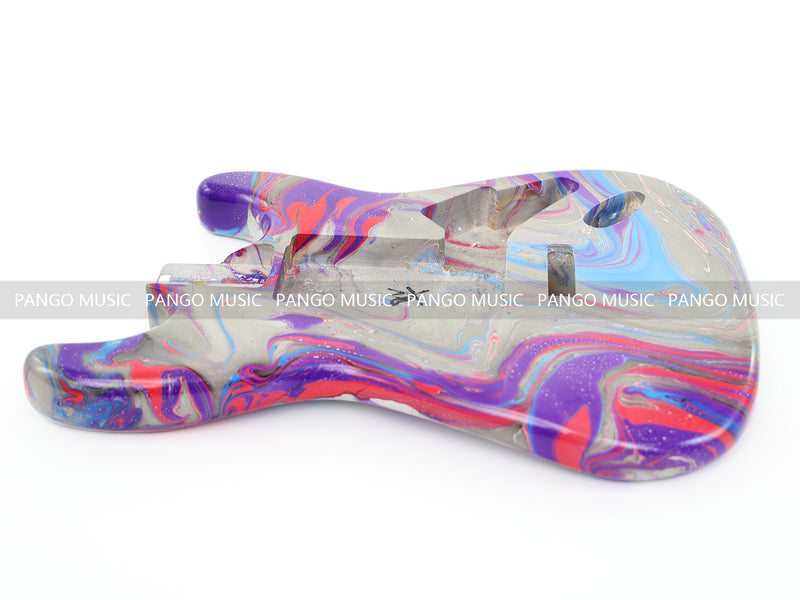 One-of-a-Kind Hand-Swirled ST Style Electric Guitar Body (HST-014)
