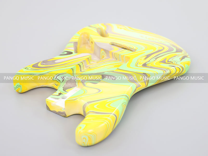 One-of-a-Kind Hand-Swirled ST Style Electric Guitar Body (HST-015)