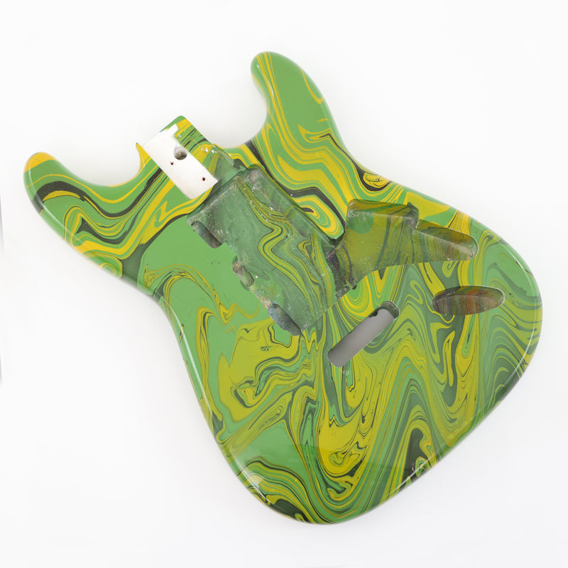 One-of-a-Kind Hand-Swirled ST Style Electric Guitar Body (HST-016)