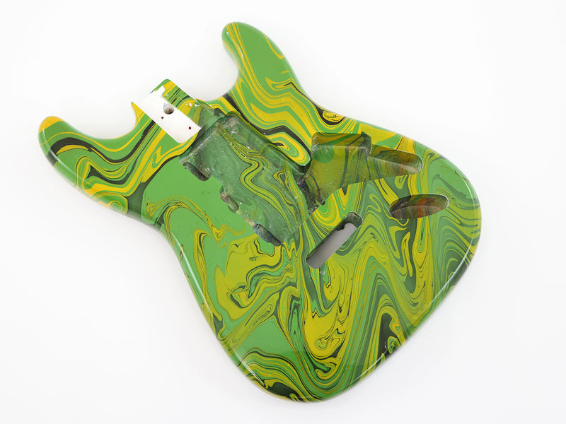 One-of-a-Kind Hand-Swirled ST Style Electric Guitar Body (HST-016)