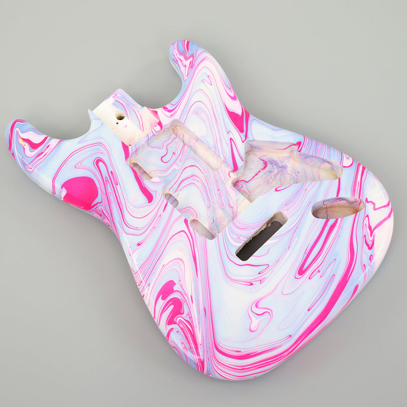 One-of-a-Kind Hand-Swirled ST Style Electric Guitar Body (HST-017)