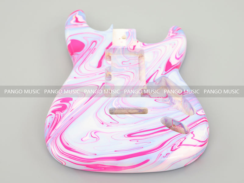 One-of-a-Kind Hand-Swirled ST Style Electric Guitar Body (HST-017)