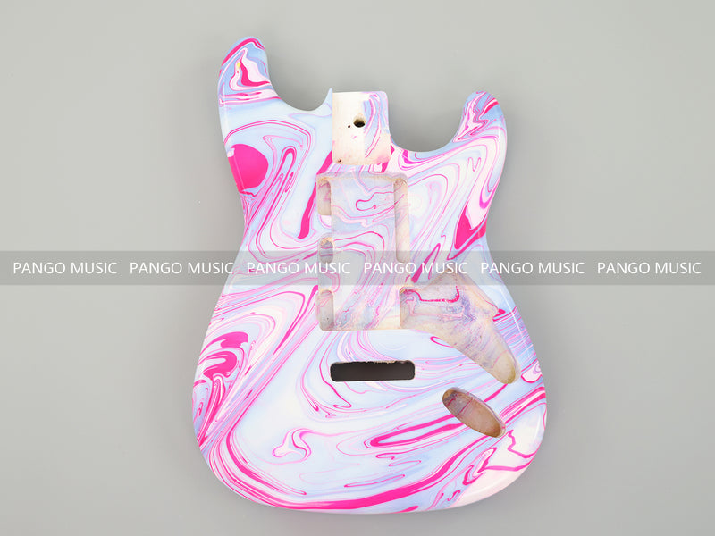 One-of-a-Kind Hand-Swirled ST Style Electric Guitar Body (HST-017)