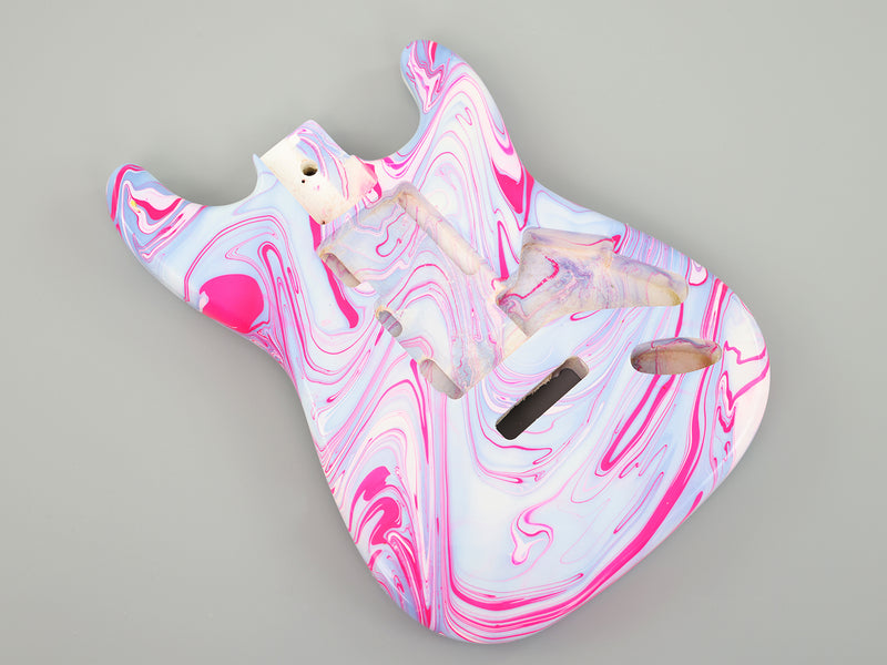 One-of-a-Kind Hand-Swirled ST Style Electric Guitar Body (HST-017)