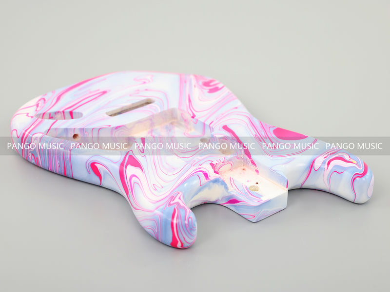 One-of-a-Kind Hand-Swirled ST Style Electric Guitar Body (HST-017)