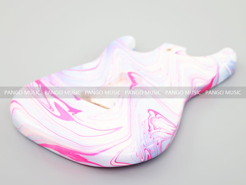 One-of-a-Kind Hand-Swirled ST Style Electric Guitar Body (HST-017)