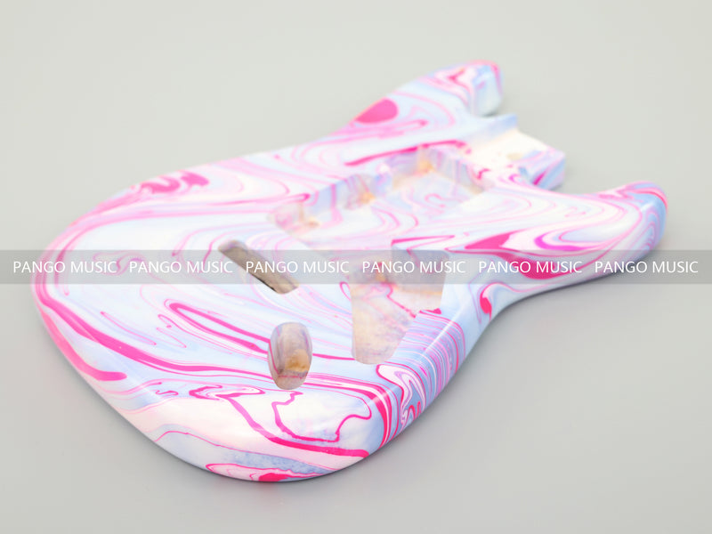 One-of-a-Kind Hand-Swirled ST Style Electric Guitar Body (HST-017)