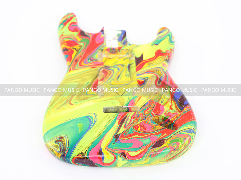 One-of-a-Kind Hand-Swirled ST Style Electric Guitar Body (HST-018)