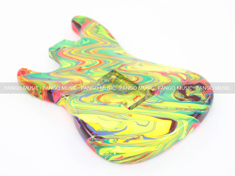 One-of-a-Kind Hand-Swirled ST Style Electric Guitar Body (HST-018)