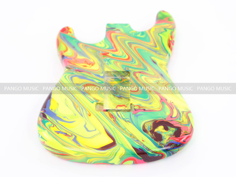 One-of-a-Kind Hand-Swirled ST Style Electric Guitar Body (HST-018)