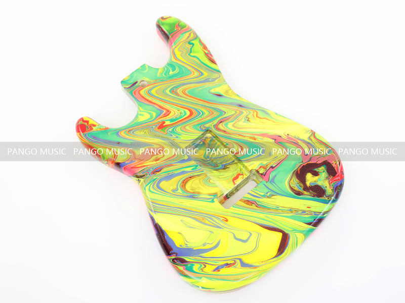 One-of-a-Kind Hand-Swirled ST Style Electric Guitar Body (HST-018)