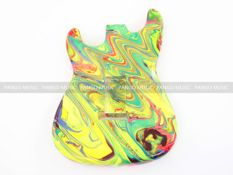 One-of-a-Kind Hand-Swirled ST Style Electric Guitar Body (HST-018)