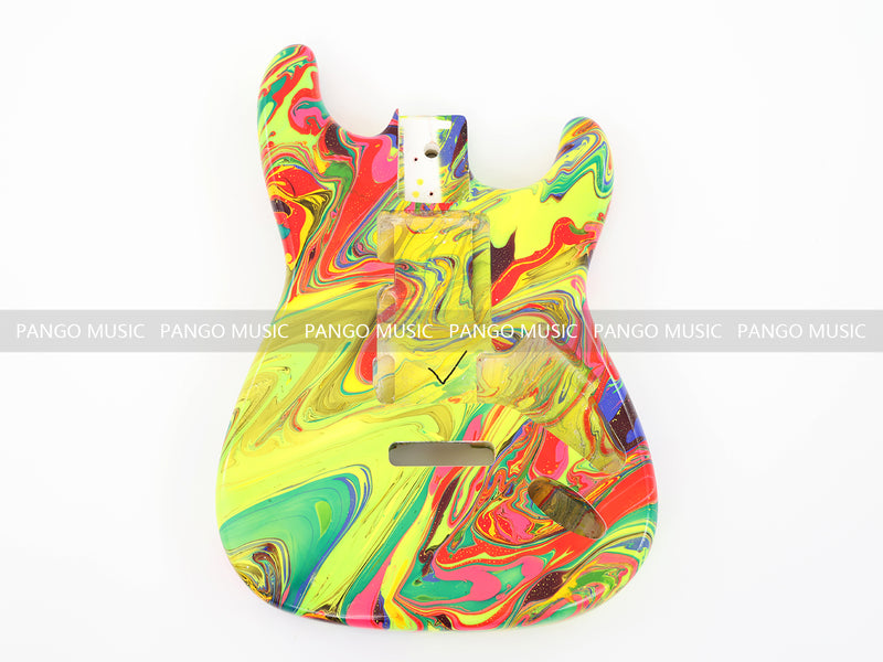 One-of-a-Kind Hand-Swirled ST Style Electric Guitar Body (HST-018)
