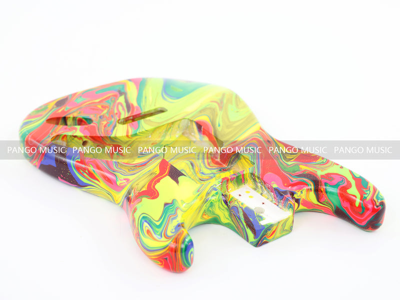 One-of-a-Kind Hand-Swirled ST Style Electric Guitar Body (HST-018)