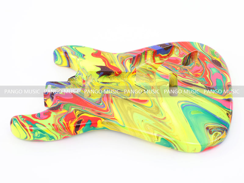One-of-a-Kind Hand-Swirled ST Style Electric Guitar Body (HST-018)