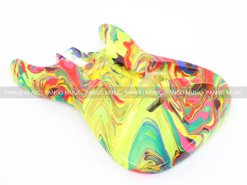 One-of-a-Kind Hand-Swirled ST Style Electric Guitar Body (HST-018)