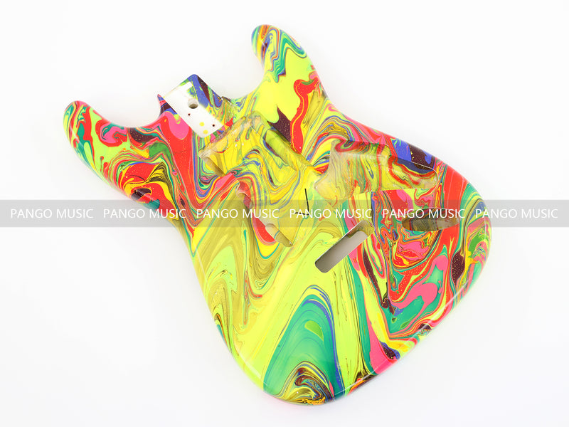 One-of-a-Kind Hand-Swirled ST Style Electric Guitar Body (HST-018)