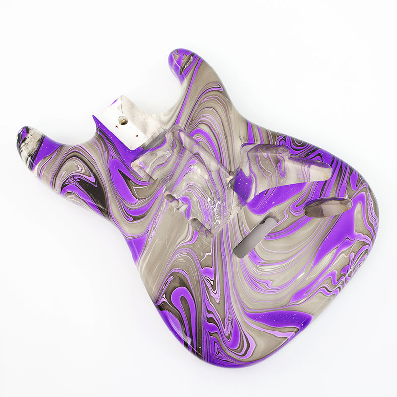 One-of-a-Kind Hand-Swirled ST Style Electric Guitar Body (HST-019)