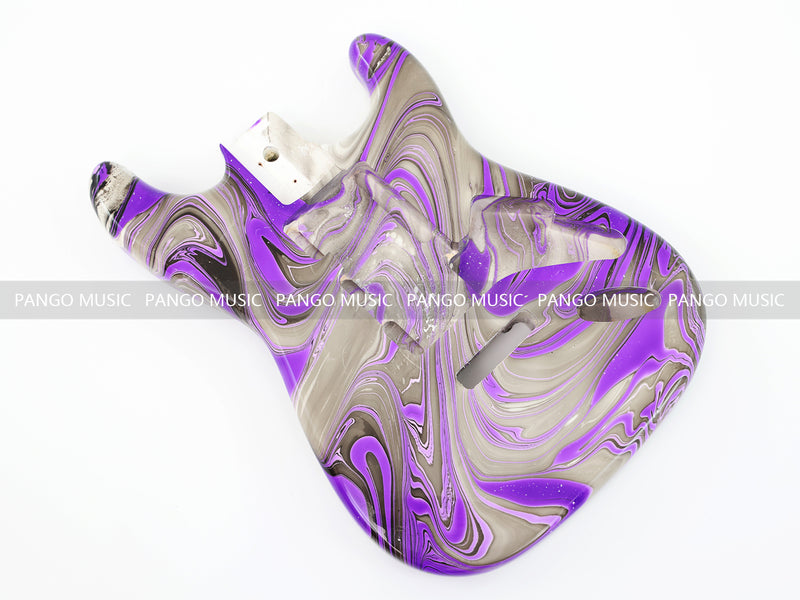 One-of-a-Kind Hand-Swirled ST Style Electric Guitar Body (HST-019)