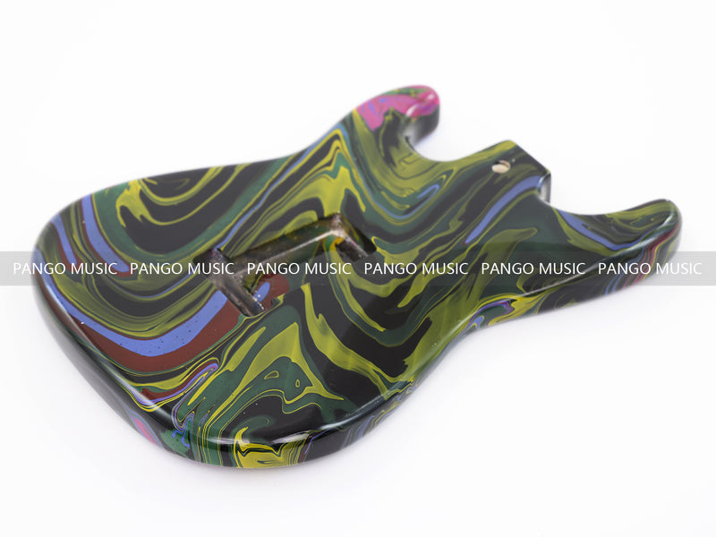 One-of-a-Kind Hand-Swirled ST Style Electric Guitar Body (HST-020)