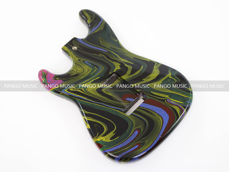One-of-a-Kind Hand-Swirled ST Style Electric Guitar Body (HST-020)