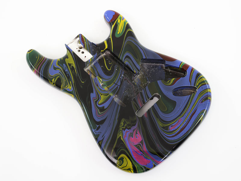 One-of-a-Kind Hand-Swirled ST Style Electric Guitar Body (HST-020)