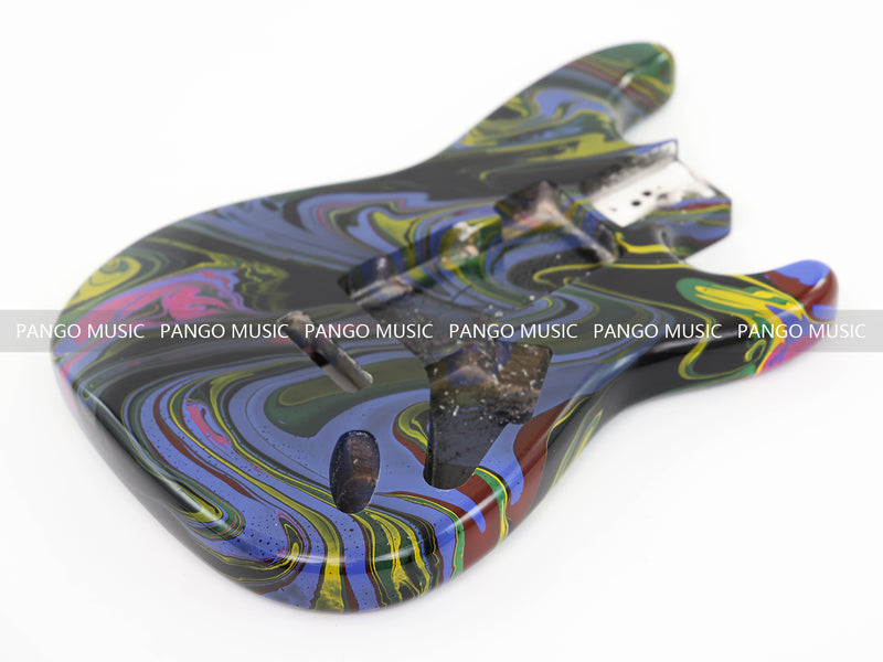 One-of-a-Kind Hand-Swirled ST Style Electric Guitar Body (HST-020)
