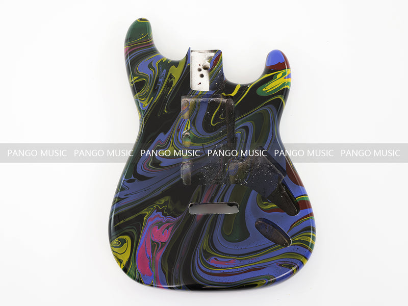 One-of-a-Kind Hand-Swirled ST Style Electric Guitar Body (HST-020)