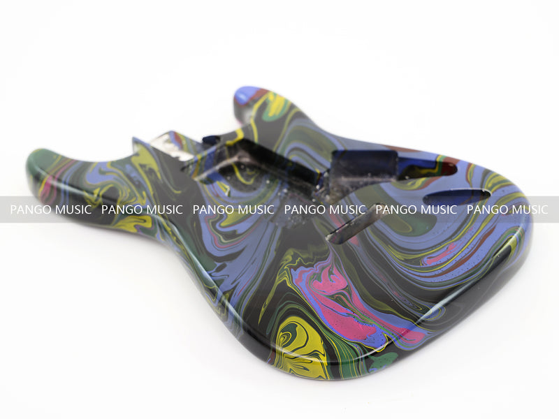 One-of-a-Kind Hand-Swirled ST Style Electric Guitar Body (HST-020)
