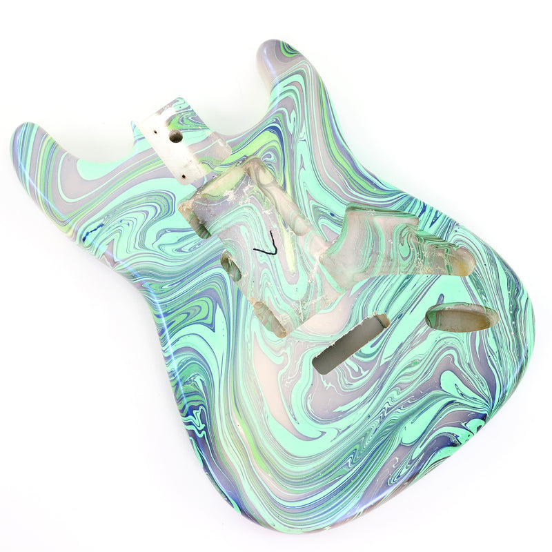 One-of-a-Kind ST-Style Hand-Swirled Electric Guitar Body with Gloss Finish (HST-025)