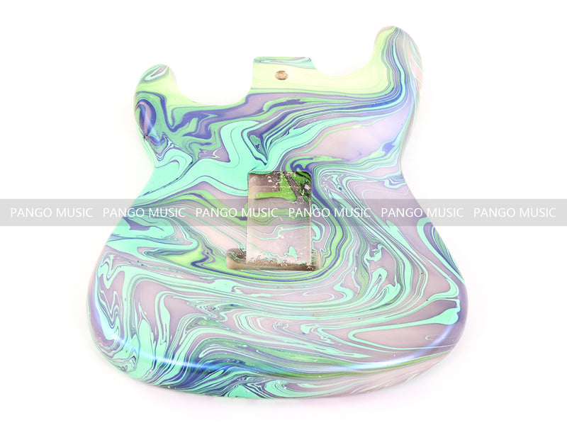One-of-a-Kind ST-Style Hand-Swirled Electric Guitar Body with Gloss Finish (HST-025)