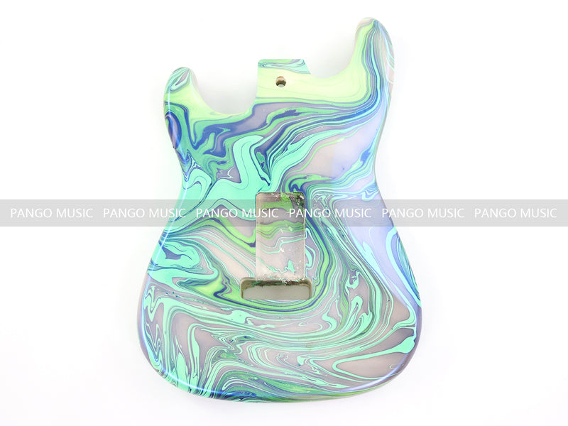 One-of-a-Kind ST-Style Hand-Swirled Electric Guitar Body with Gloss Finish (HST-025)