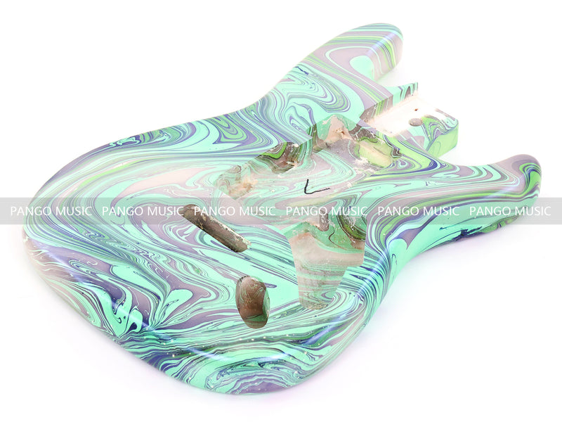 One-of-a-Kind ST-Style Hand-Swirled Electric Guitar Body with Gloss Finish (HST-025)