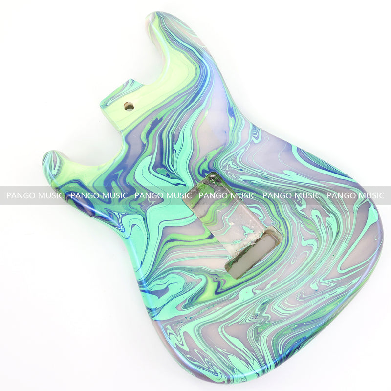 One-of-a-Kind ST-Style Hand-Swirled Electric Guitar Body with Gloss Finish (HST-025)