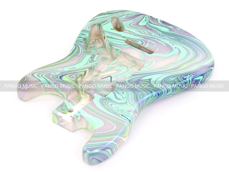 One-of-a-Kind ST-Style Hand-Swirled Electric Guitar Body with Gloss Finish (HST-025)