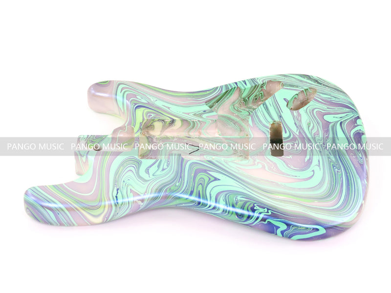 One-of-a-Kind ST-Style Hand-Swirled Electric Guitar Body with Gloss Finish (HST-025)