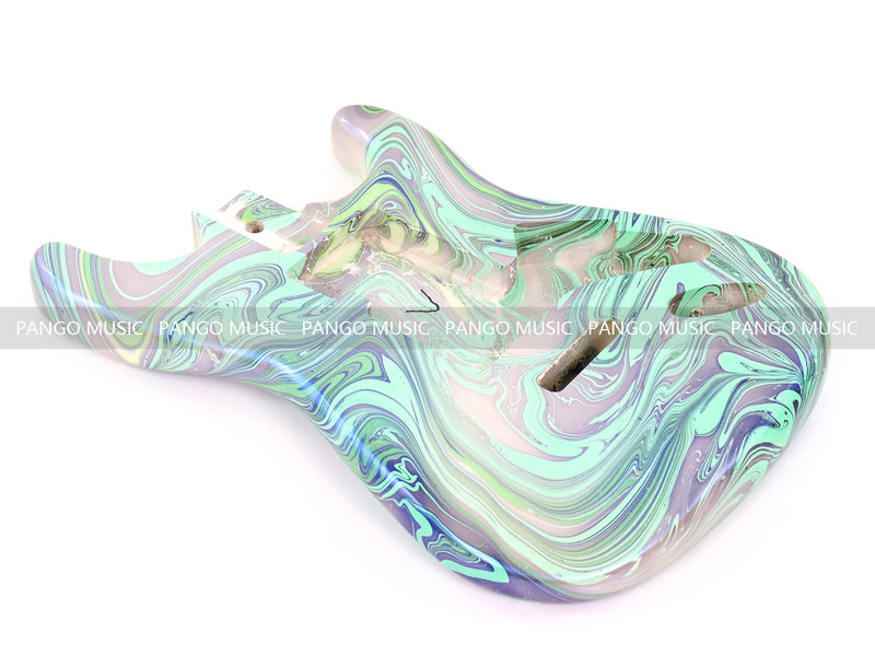 One-of-a-Kind ST-Style Hand-Swirled Electric Guitar Body with Gloss Finish (HST-025)