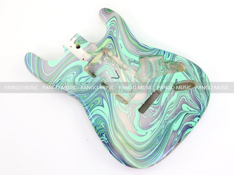 One-of-a-Kind ST-Style Hand-Swirled Electric Guitar Body with Gloss Finish (HST-025)