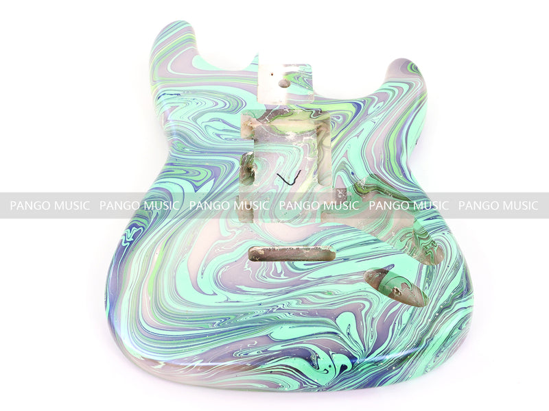 One-of-a-Kind ST-Style Hand-Swirled Electric Guitar Body with Gloss Finish (HST-025)