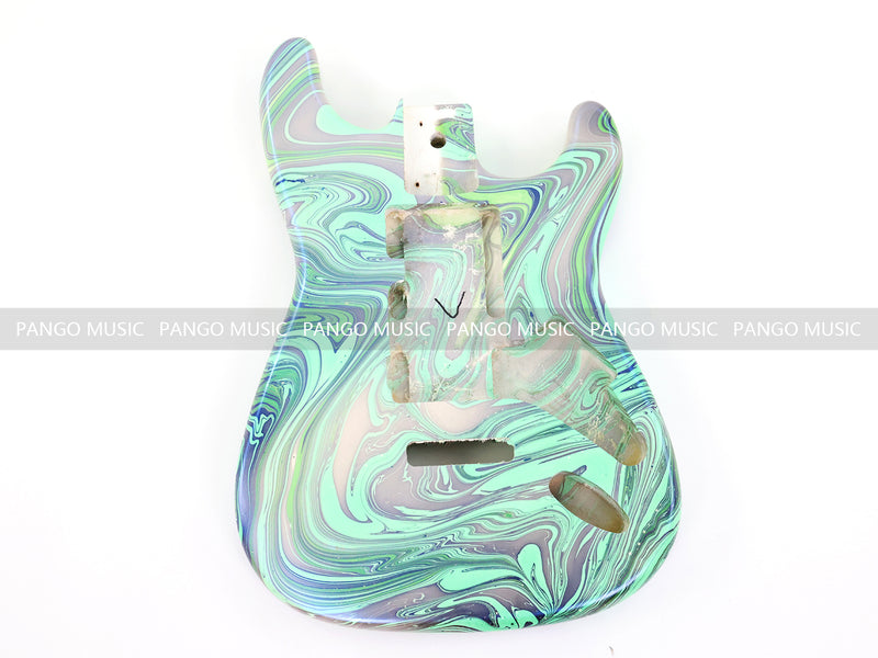 One-of-a-Kind ST-Style Hand-Swirled Electric Guitar Body with Gloss Finish (HST-025)