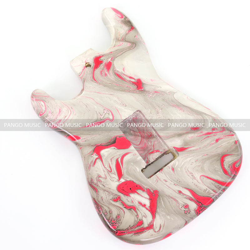 One-of-a-Kind ST-Style Hand-Swirled Electric Guitar Body with Gloss Finish (HST-026)