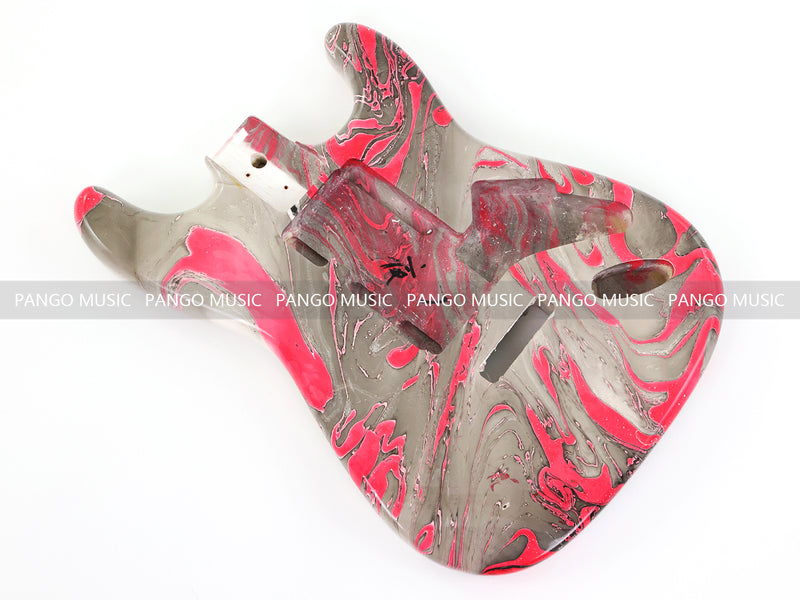 One-of-a-Kind ST-Style Hand-Swirled Electric Guitar Body with Gloss Finish (HST-026)
