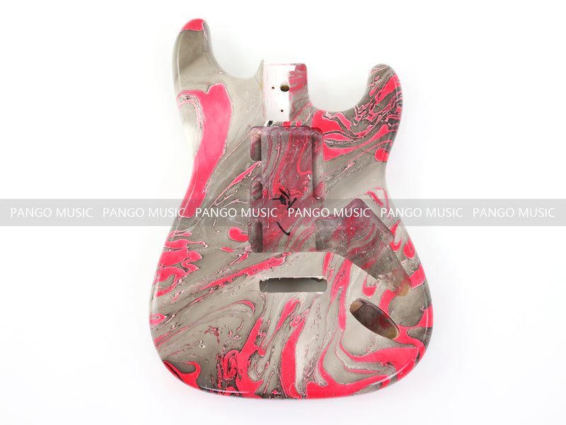 One-of-a-Kind ST-Style Hand-Swirled Electric Guitar Body with Gloss Finish (HST-026)