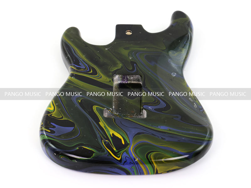 One-of-a-Kind ST-Style Hand-Swirled Electric Guitar Body with Gloss Finish (HST-028)