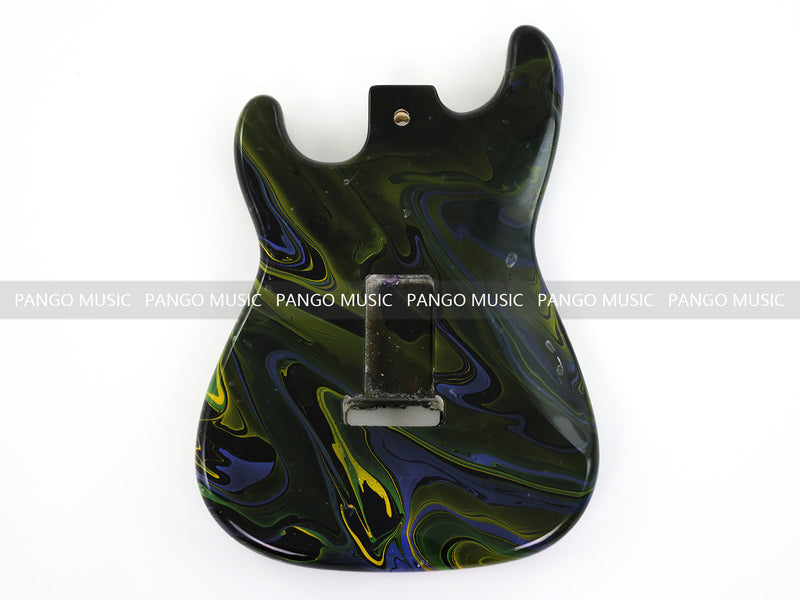 One-of-a-Kind ST-Style Hand-Swirled Electric Guitar Body with Gloss Finish (HST-028)