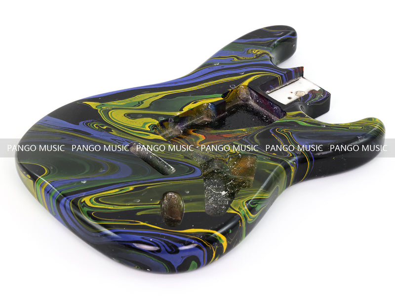 One-of-a-Kind ST-Style Hand-Swirled Electric Guitar Body with Gloss Finish (HST-028)
