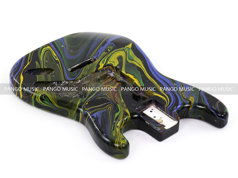 One-of-a-Kind ST-Style Hand-Swirled Electric Guitar Body with Gloss Finish (HST-028)