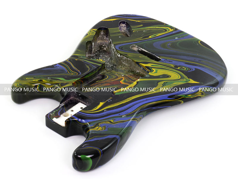 One-of-a-Kind ST-Style Hand-Swirled Electric Guitar Body with Gloss Finish (HST-028)